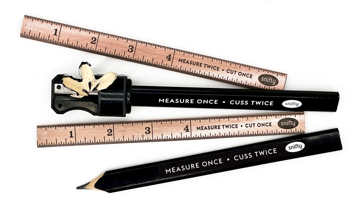 Measure Twice, Cut Once | Carpenter Pencil Set