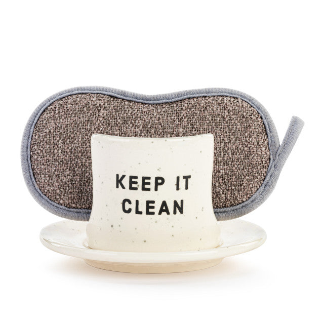 Keep It Clean | Soap Dish with Sponge