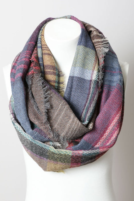 Checker Plaid Infinity Scarves