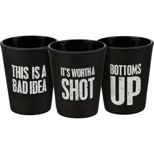 Bottoms Up - Shot Glass Set of 3