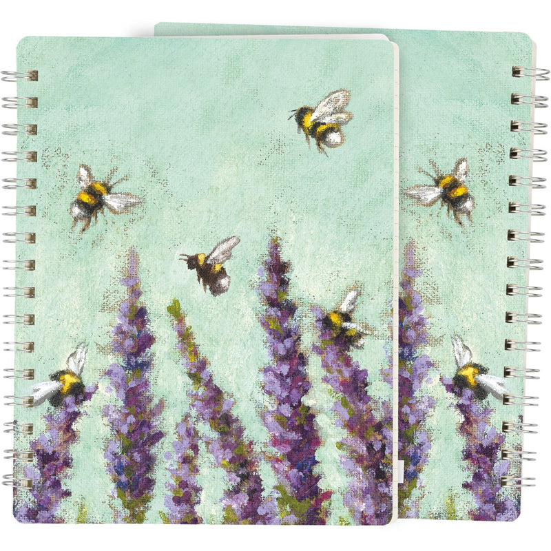 Lavender and Bees - Spiral Notebook