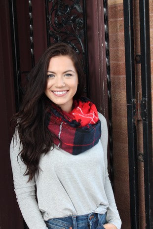 Checker Plaid Infinity Scarves