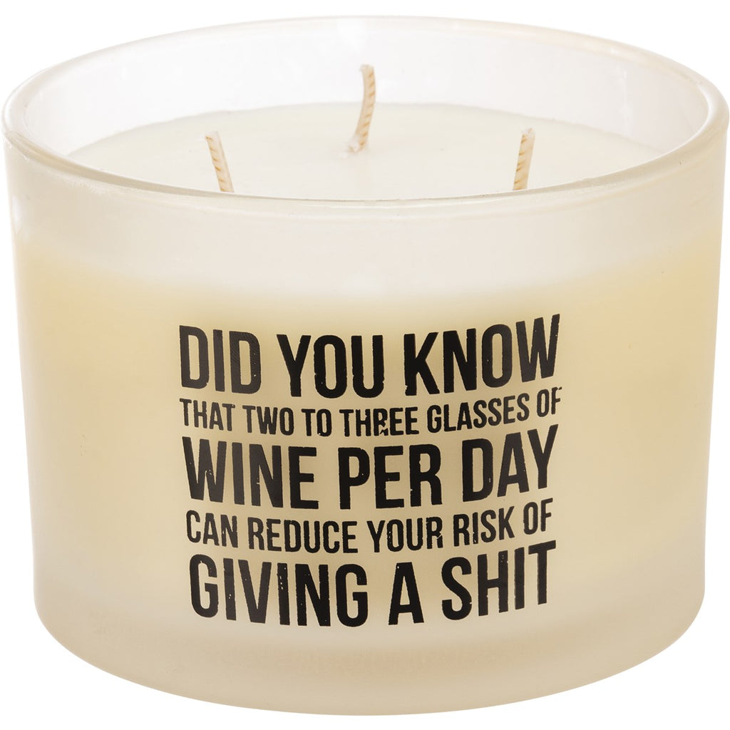 Glasses of Wine Per Day - Jar Candle