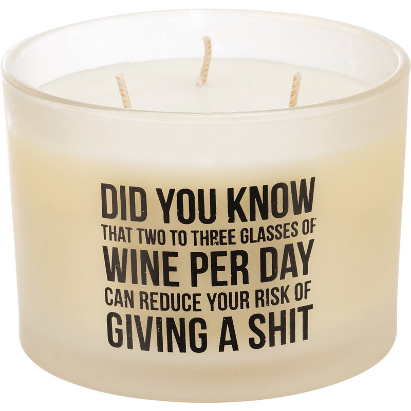 Glasses of Wine Per Day - Jar Candle