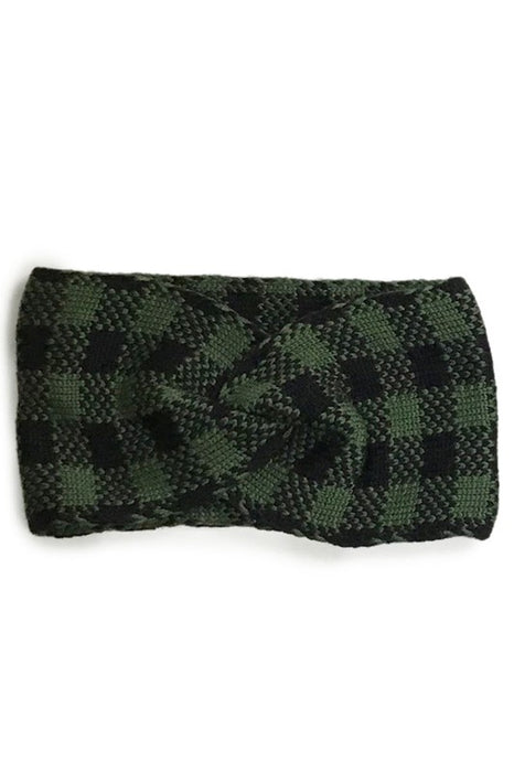 Buffalo Plaid Twist Headband