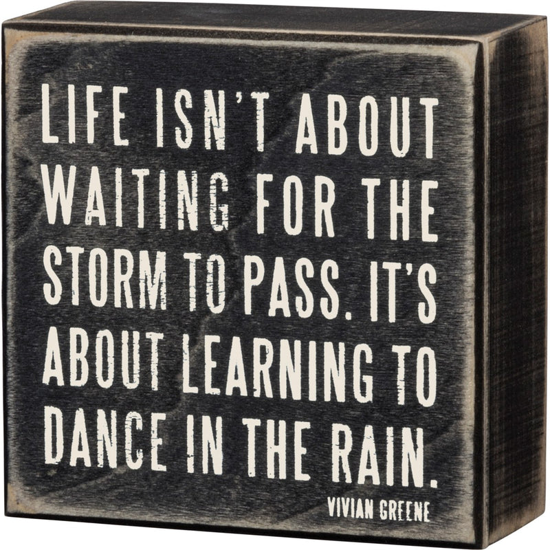 Dance in the Rain - Box Sign
