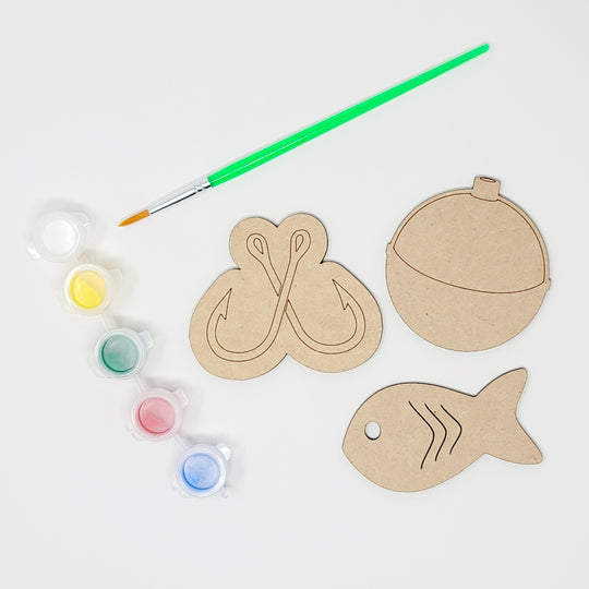 Fishing Time Wooden Cutout Painting Kits