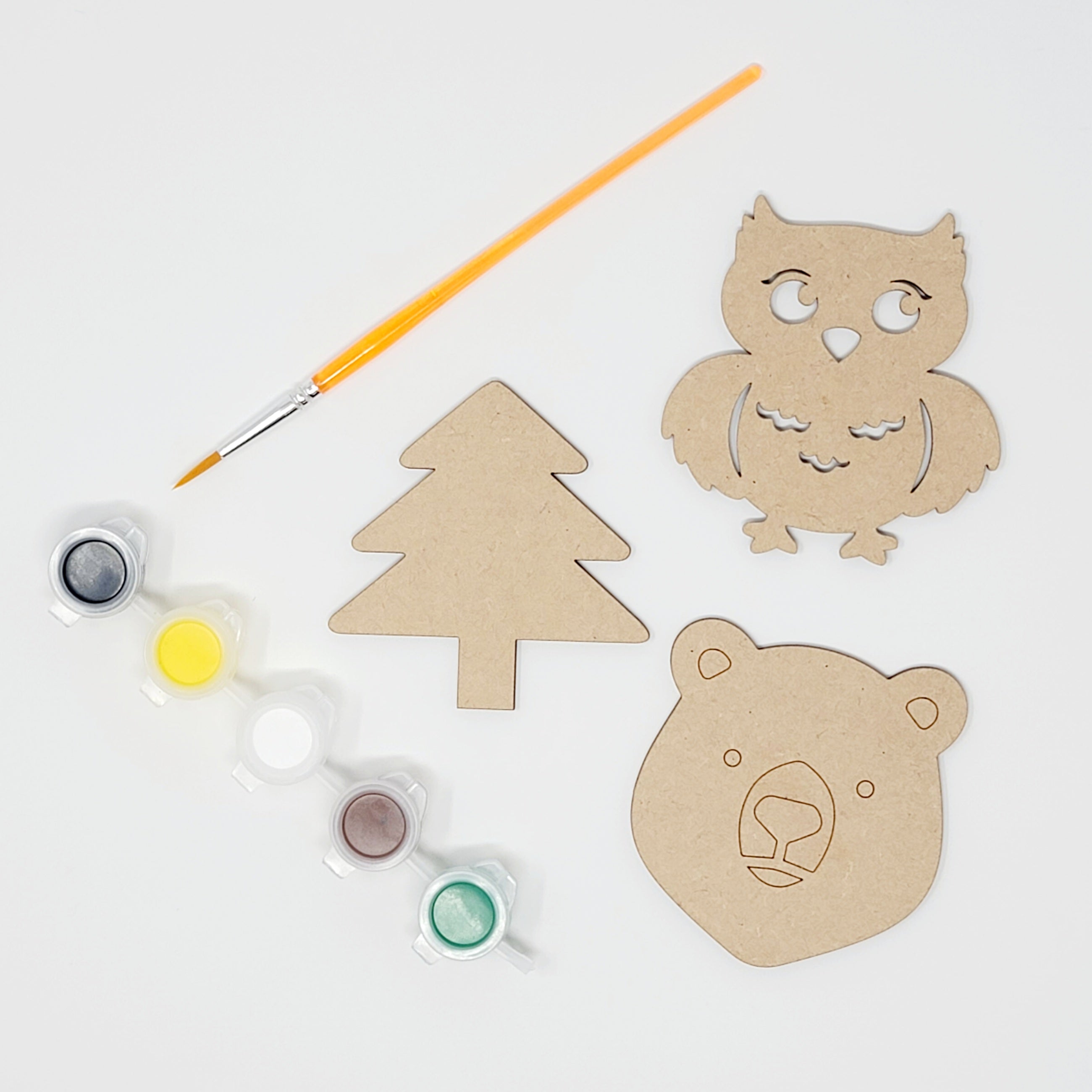 Woodsy Bear Wooden Cutout Painting Kits