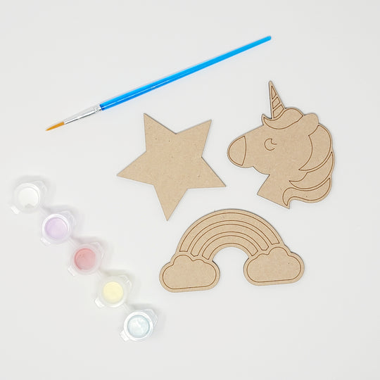 Unicorn Dreams Wooden Cutout Painting Kits