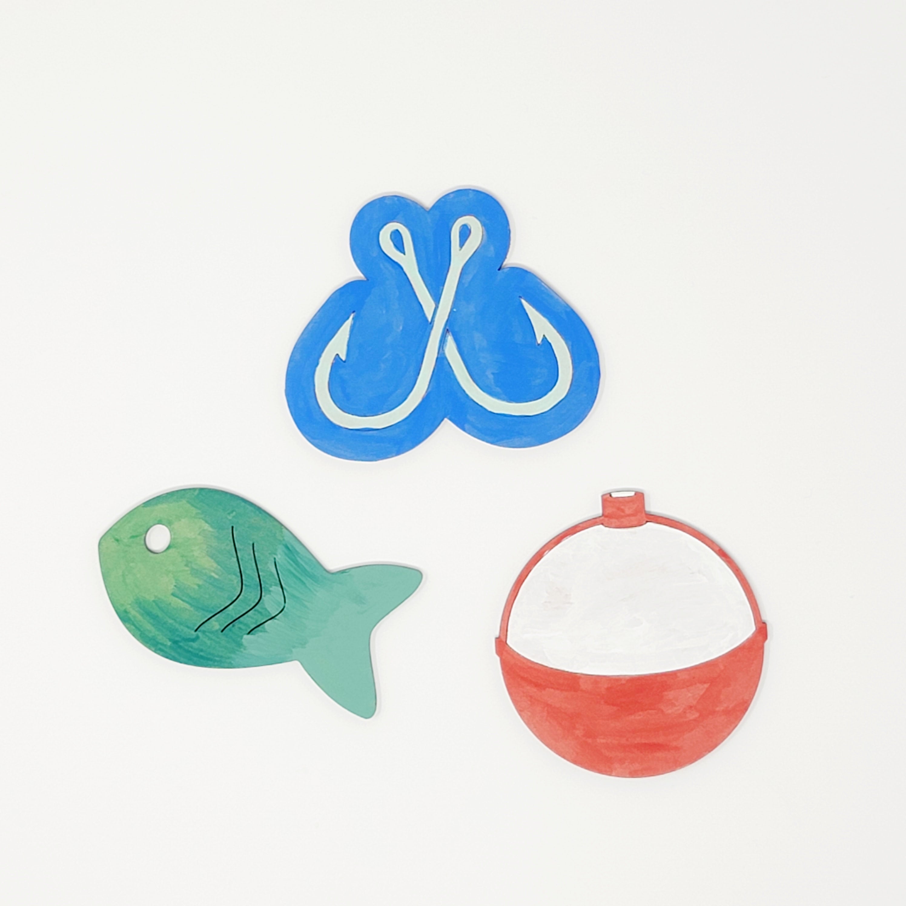 Fishing Time Wooden Cutout Painting Kits