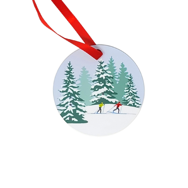 Woodland Skiers Ornament