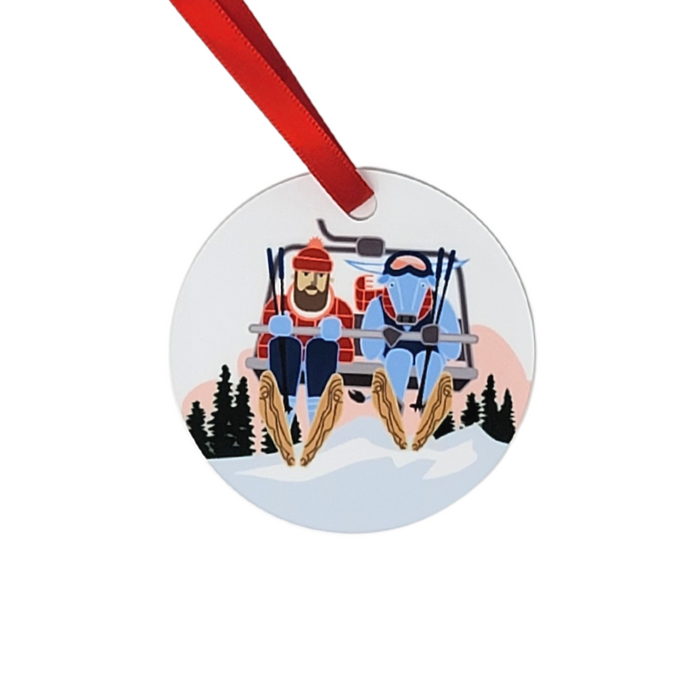 Paul and Babe Ski Lift Ornament