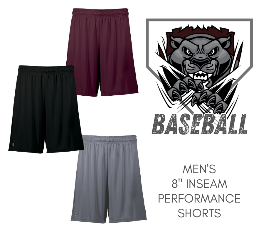 8" Performance Shorts | Panther Baseball