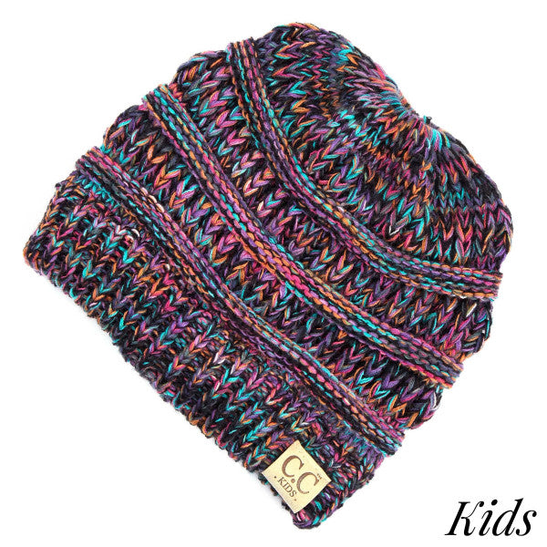 Kids Messy Bun Beanie