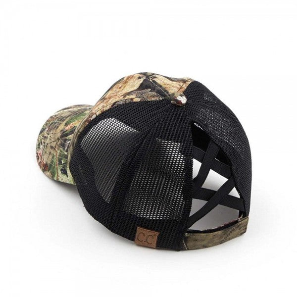 Mossy Oak CC Criss Cross Pony Cap