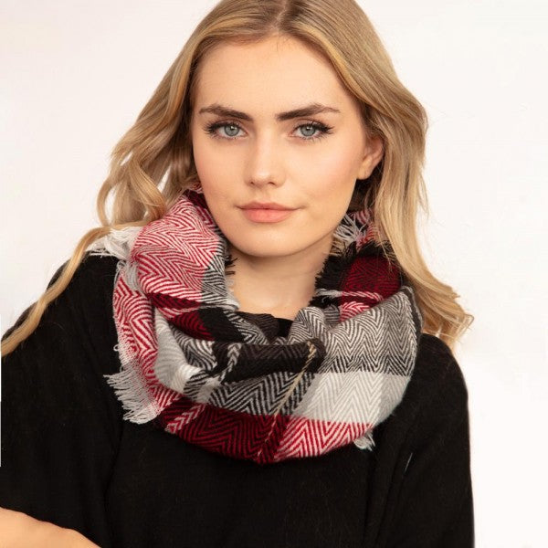 Checker Plaid Infinity Scarves