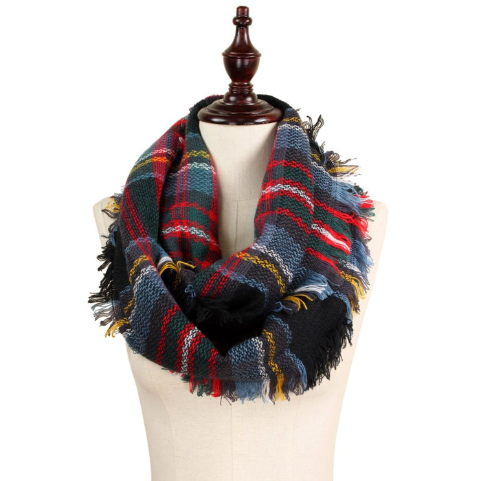 Checker Plaid Infinity Scarves