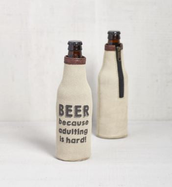 Because Adulting is Hard- Bottle Koozie