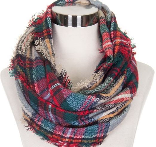 Checker Plaid Infinity Scarves