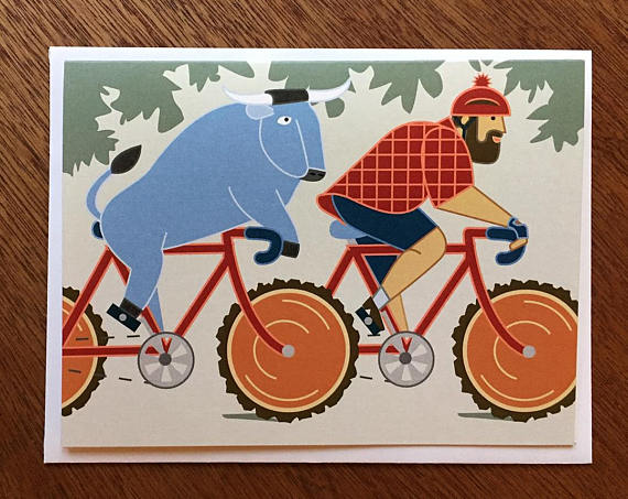Bunyan Bike - Note Card
