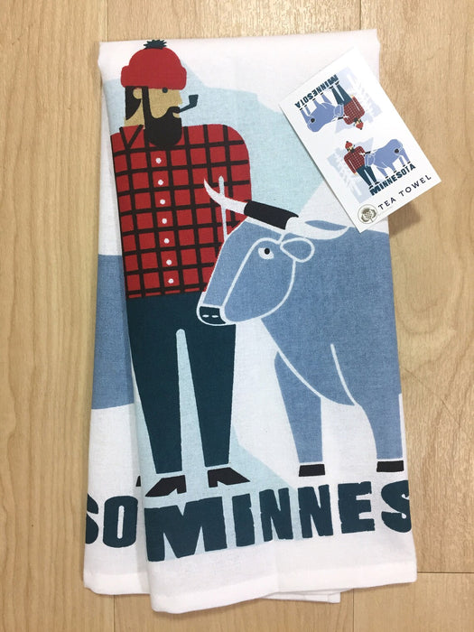 Minnesota Paul Bunyan Tea Towel