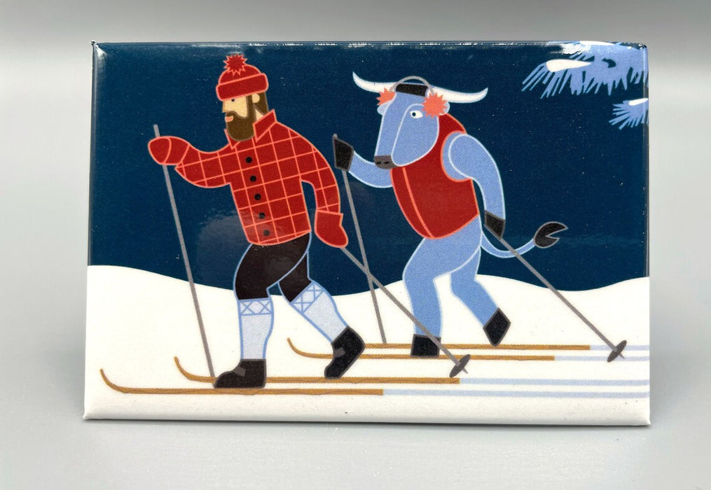 Bunyan Cross Country Skiing Magnet