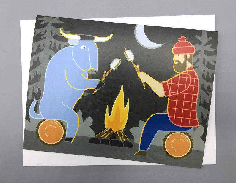 Bunyan Campfire - Note Card