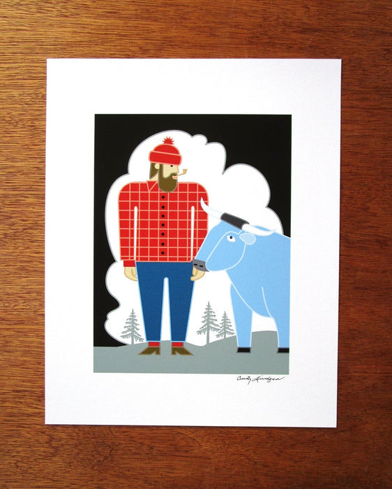 Paul Bunyan & Babe - Print