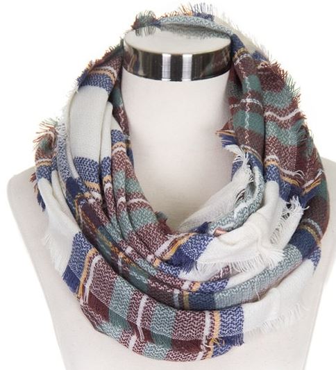 Checker Plaid Infinity Scarves