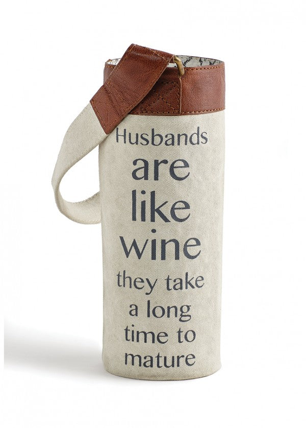 Husbands are like Wine - Wine Koozie/Carrier
