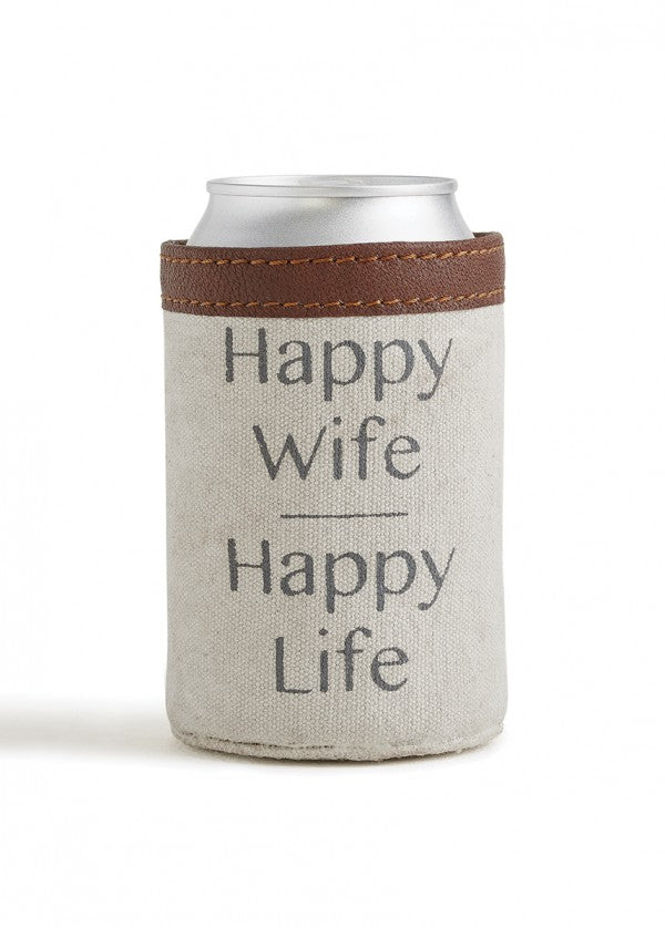 Happy Wife, Happy Life - Can Koozie