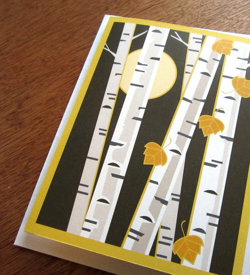 moonlight birch card with envelope