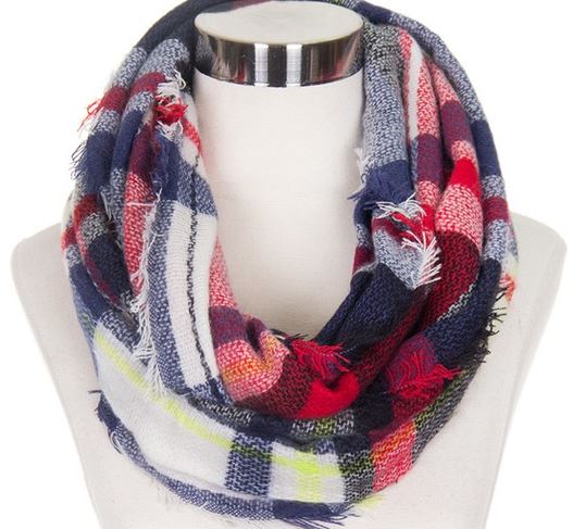 Checker Plaid Infinity Scarves