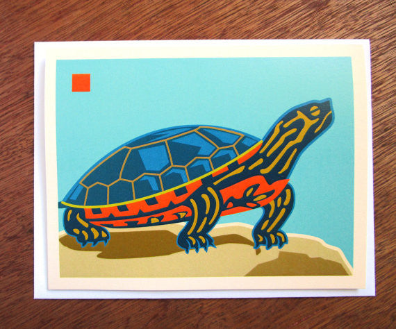 painted turtle card