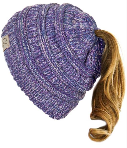 Kids Messy Bun Beanie