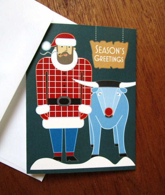 Santa Paul Bunyan - Note Card